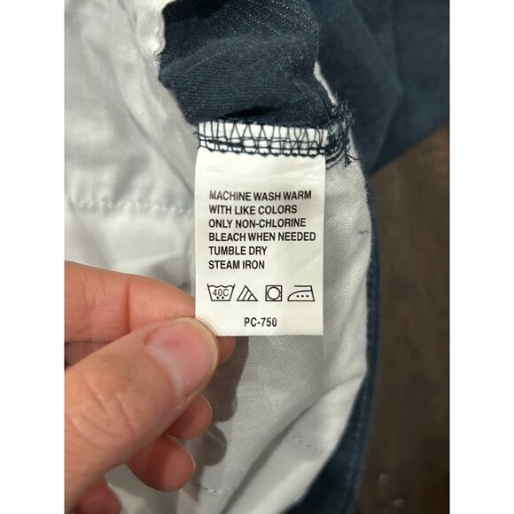 Izod Mens Blue Linen Blend Casual Shorts Size 38 - Picture 6 of 9